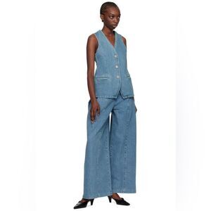 REMAIN BIRGER CHRISTENSEN Blue Pleated Jeans